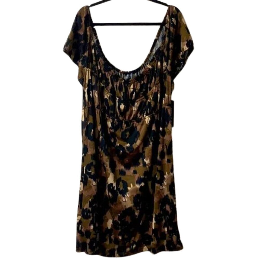 Muse Animal Print Off The Shoulder Dress New With Tags Size 1X